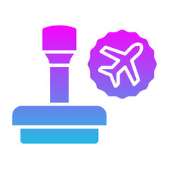 Stamp Glyph Gradient Icon