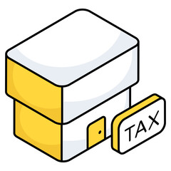 Perfect design icon of home tax 