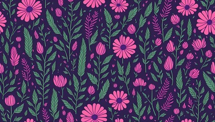 Fondo de textura de dibujos de patrones de flores de colores