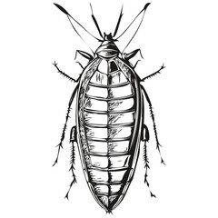 cockroach sketch, hand drawing of wildlife, vintage engraving style, vector illustration cockroaches