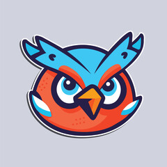 owl with heart on their head