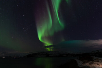 Fototapeta na wymiar Polarlichter, Norwegen, Buvik