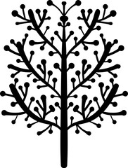 Stylized tree branch. Vector illustration