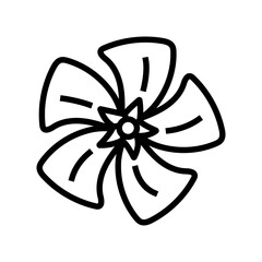 periwinkle flower spring line icon vector illustration