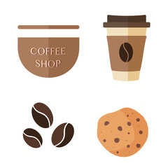 Coffee shop icons set vector