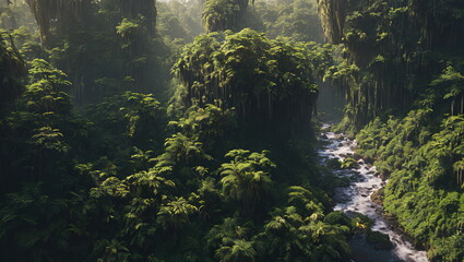 Fototapeta na wymiar Rain Forest, Generated AI