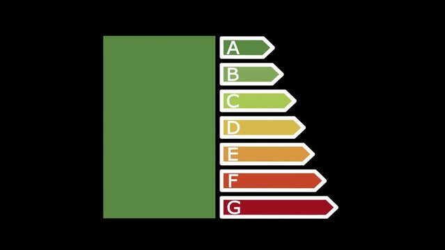 House energy efficiency icon animation alpha matte background.