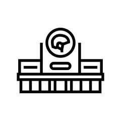commissary shop line icon vector illustration