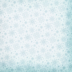 Snowflake winter square background with texture white blue winter pattern 