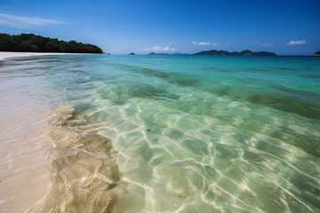 clear sandy sea Generative AI