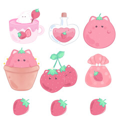 strawberry,strawberry kitten,Cute,loves strawberries,Strawberry milk and whipping cream,strawberry Soda,Cute Cat strawberry,Strawberry Cat Plant Pot,Strawberry cherry,strawberry bag,strawberry,vector