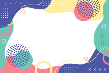 Flat abstract colorful background with geometric shapes and lines. Vector illustration	