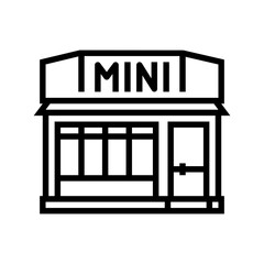 minimart shop line icon vector illustration