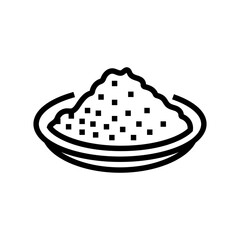curry food herb line icon vector illustration