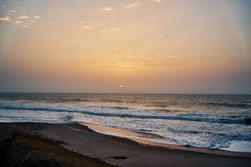 A nice sky with sun and clouds with different color