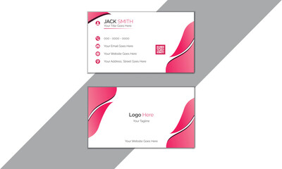 Double-sided creative business card template. Vector creative business card template with triangles, squares, round, waves for business, technology.