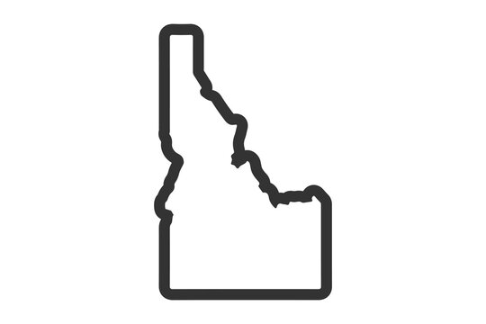 recommend clip art: Idaho outline symbol. US state map. Vector illustration