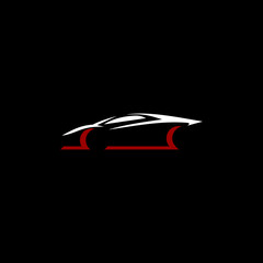 Auto car logo vector art on black background. use for supercar logo