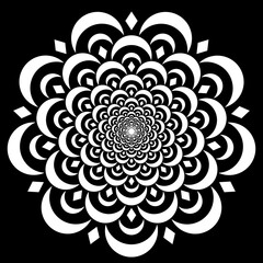 Black and white mandala to color, coloring shapes, mandalas, black and white, geometric shapes, art