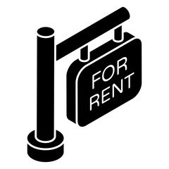 Premium download icon of rent board