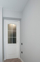 room after renovation, laminate and clean walls, restrained color of modern style and design