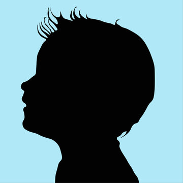 boy baby  on a blue background vector