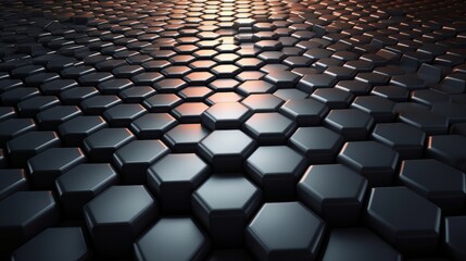 Abstract technological hexagonal background. Generative ai
