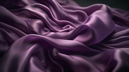 Fototapeta na wymiar Purple Silk Fabric Background. Generative AI