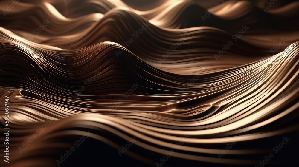 Aufkleber Abstract colorful digital particle wave background. Generative ai