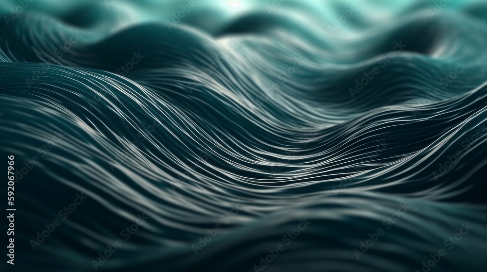 Aufkleber Abstract colorful digital particle wave background. Generative ai