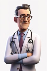 doctor person 3d character 