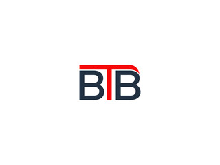 Letter btb logo design Royalty Free Vector Image, Letter BTB Simple Monogram Logo Icon Design, letter vector logo Design, BtB logo design , red black logo, red logo design, black logo design.