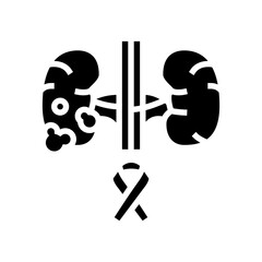 kidney cancer glyph icon vector illustration