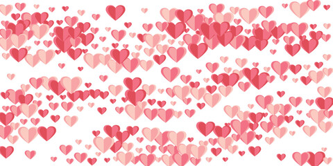 Origami sweet heart shapes romantic background design. Valentine's Day decor. Greeting card