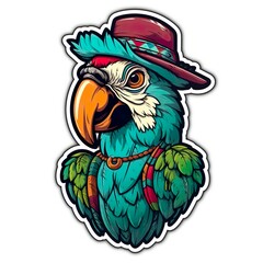 Hip Parrot sticker