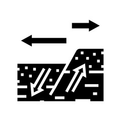 extension earthquake disaster glyph icon vector illustration