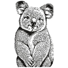 Portrait of a cute Koala on a white background koala bear © Сергей Тарасюк
