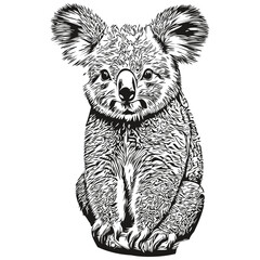 Vintage engrave isolated Koala illustration cut ink sketch koala bear © Сергей Тарасюк