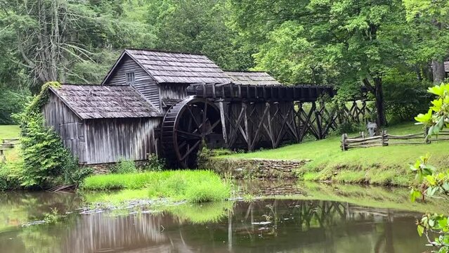Mabry Mill on the Blue Ridge Parkway. Ed and Lizzy Mabry built the mill to ground corn and saw lumber.  A popular and picturesque places along the Parkway. 