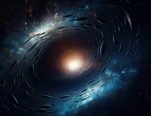 Black Hole Background, Outer Space, Planets, Stars, Graphical Resource. Generative AI