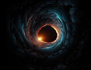 Black Hole Background, Outer Space, Planets, Stars, Graphical Resource. Generative AI