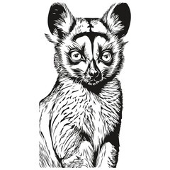 Lemur sketches, outline with transparent background, hand drawn illustration Lemurs © Сергей Тарасюк