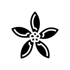 jasmine flower spring glyph icon vector illustration