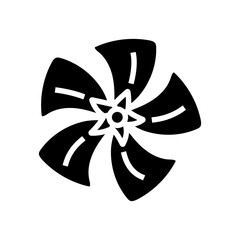 periwinkle flower spring glyph icon vector illustration