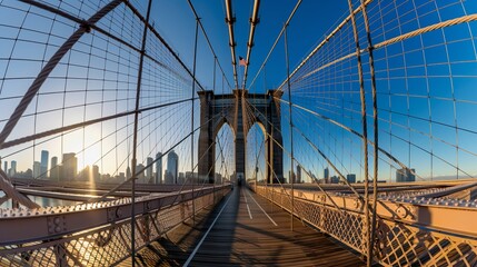 Fototapeta na wymiar Brooklyn Bridge - A marvel of engineering and design