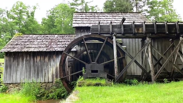 Mabry Mill on the Blue Ridge Parkway. Ed and Lizzy Mabry built the mill to ground corn and saw lumber.  A popular and picturesque places along the Parkway. 