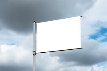 Obraz premium Blank billboard. Mockup. Blank banner. Outdoor billboard mockup, outdoor advertising poster with city and sky background. Generative AI