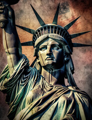 America, Independence, Liberty, Justice. Generative AI
