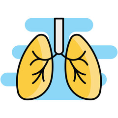 Lungs icon. Suitable for Web Page, Mobile App, UI, UX and GUI design