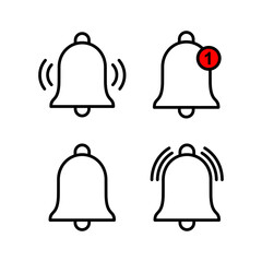 Bell Icon vector illustration. Notification sign and symbol for web site design